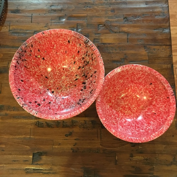 Vintage Brook park Melamine mixing bowls 2 piece set - Picture 1 of 13